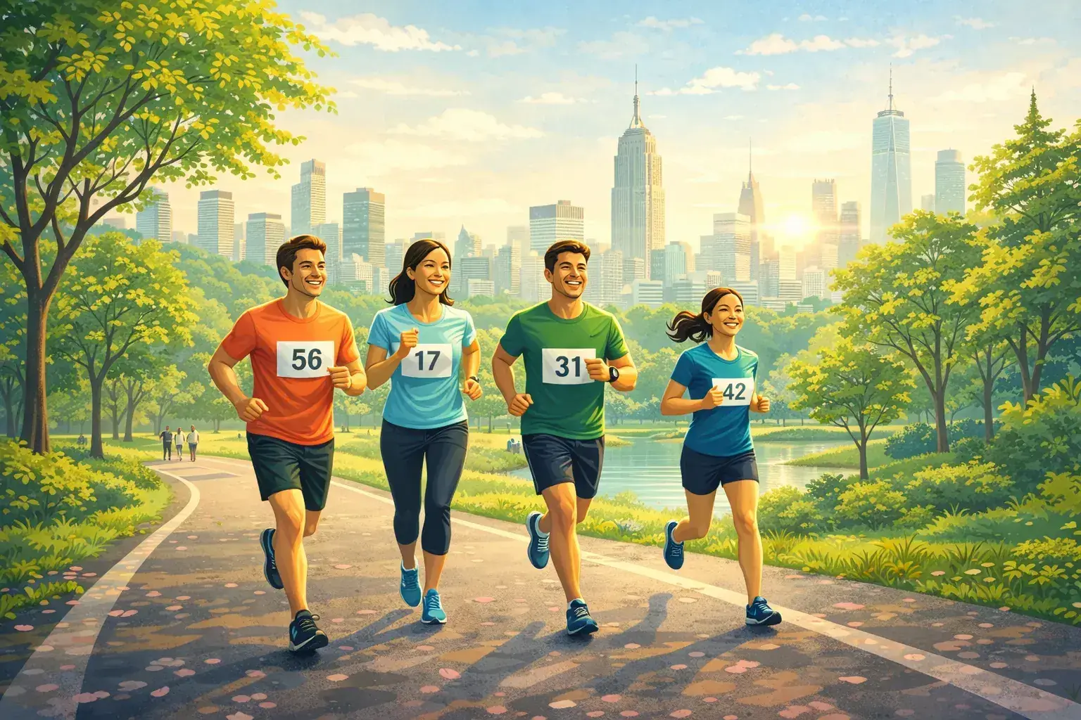 Team beim Run Club im Park – gemeinsames Laufen stärkt den Zusammenhalt